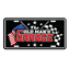 Crossed Flags License Plate