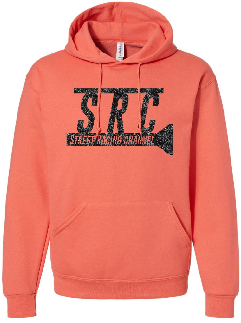 SRC Glitter Logo Hoodie - Coral - PRE ORDER