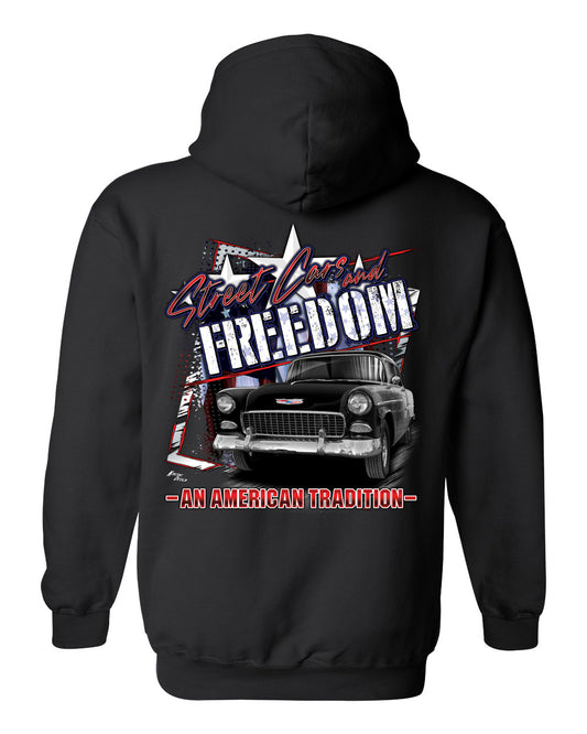 '55 Chevy - Street Cars & Freedom Hoodie