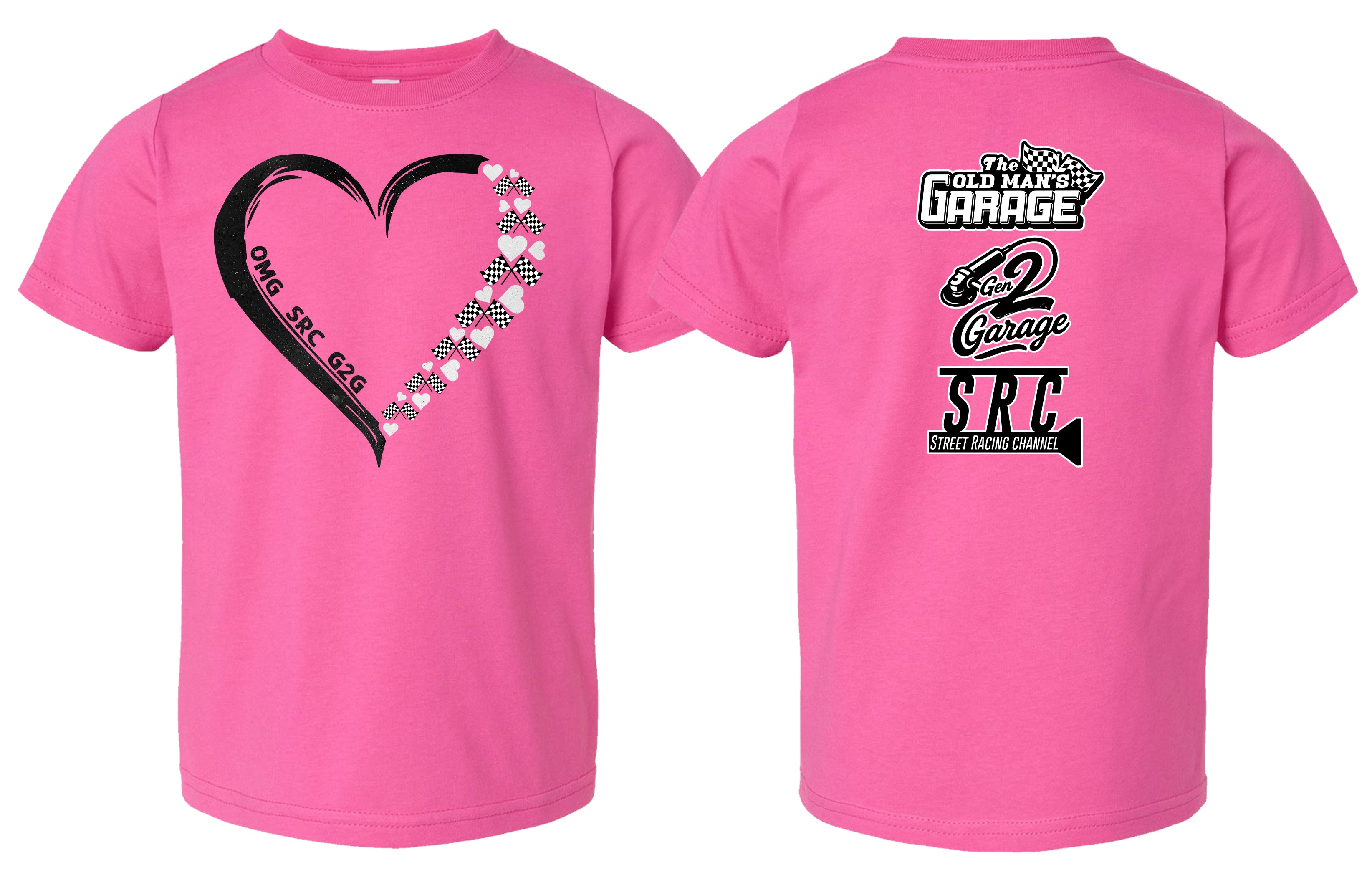 Youth Girls Glitter Heart T shirt