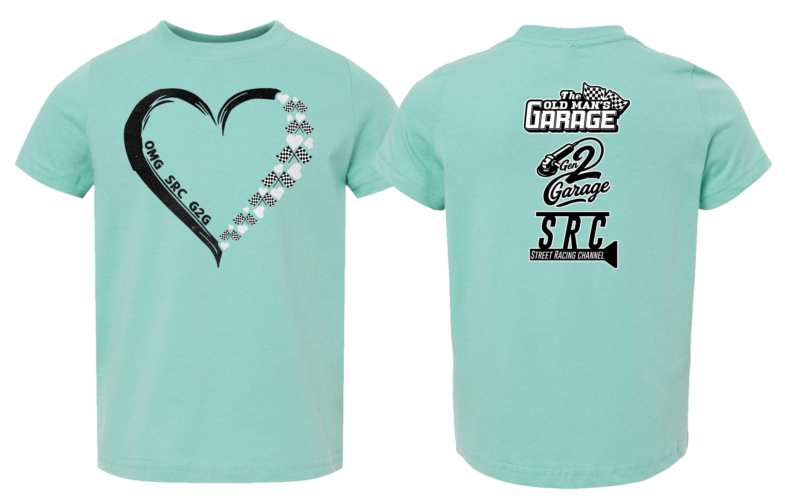 Youth Girls Glitter Heart T shirt