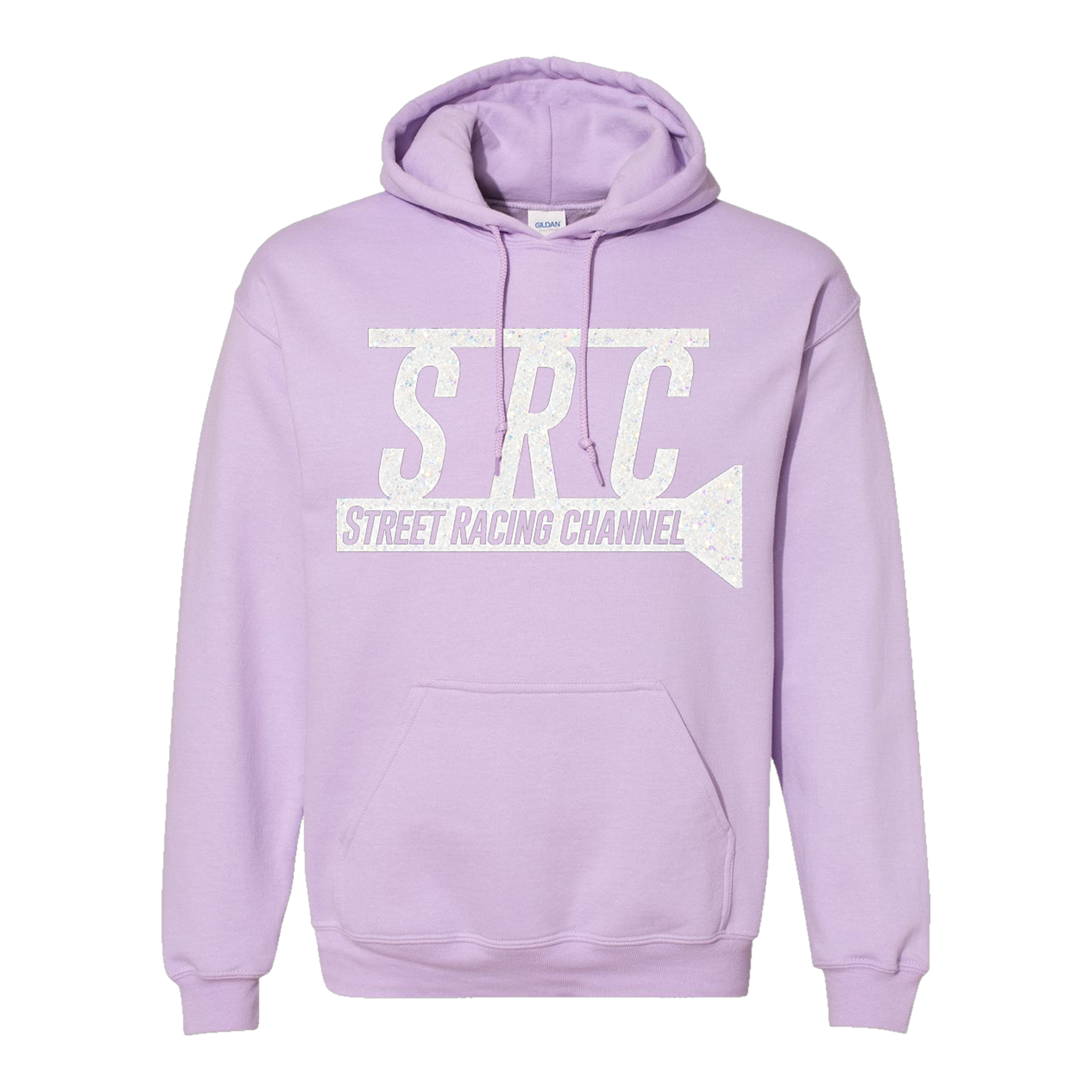 Pink or Blue SRC Hoodie with White Glitter Logo Secondary image