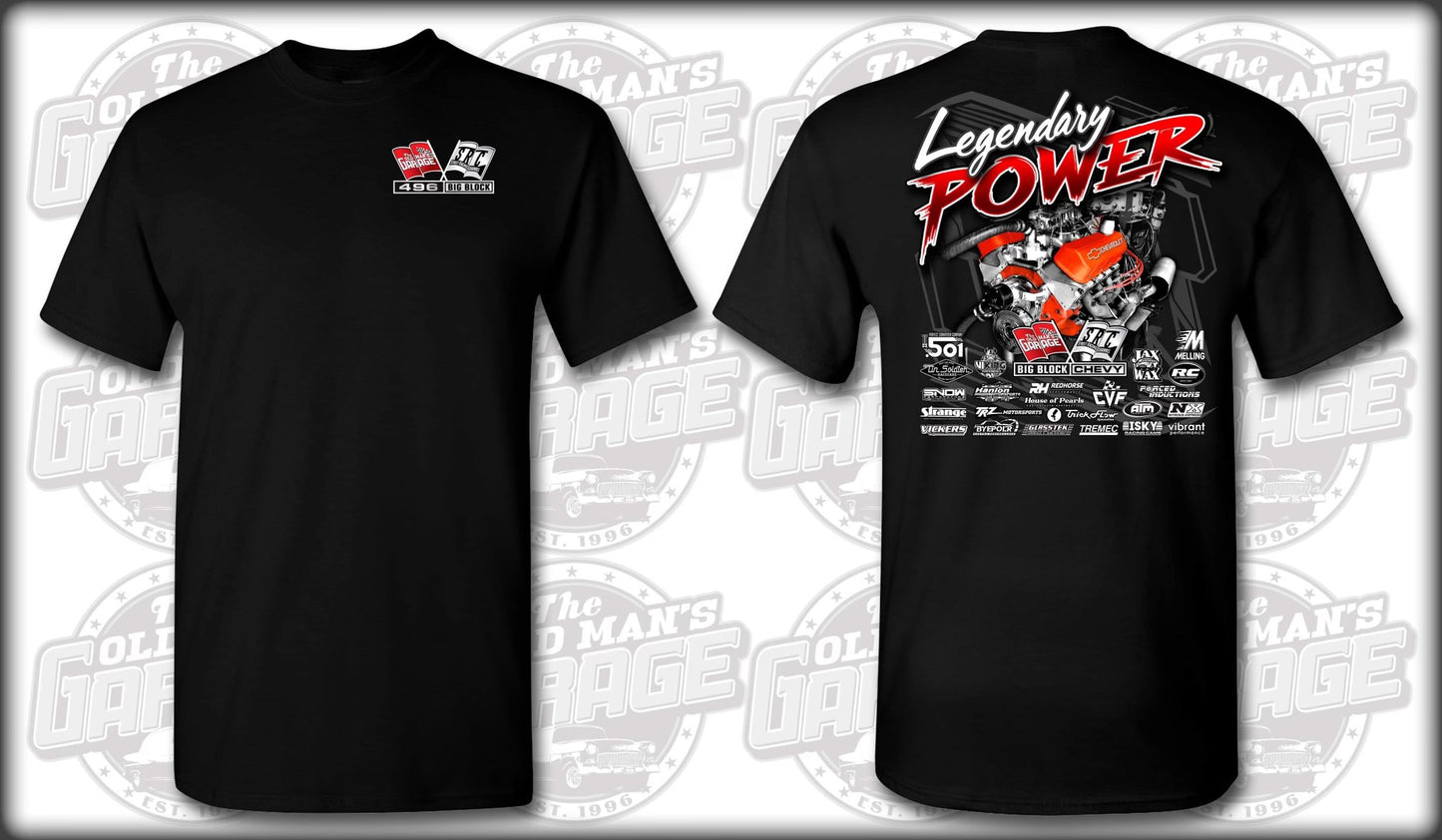 496 Big Block - Legendary Power - T Shirt - PRE ORDER