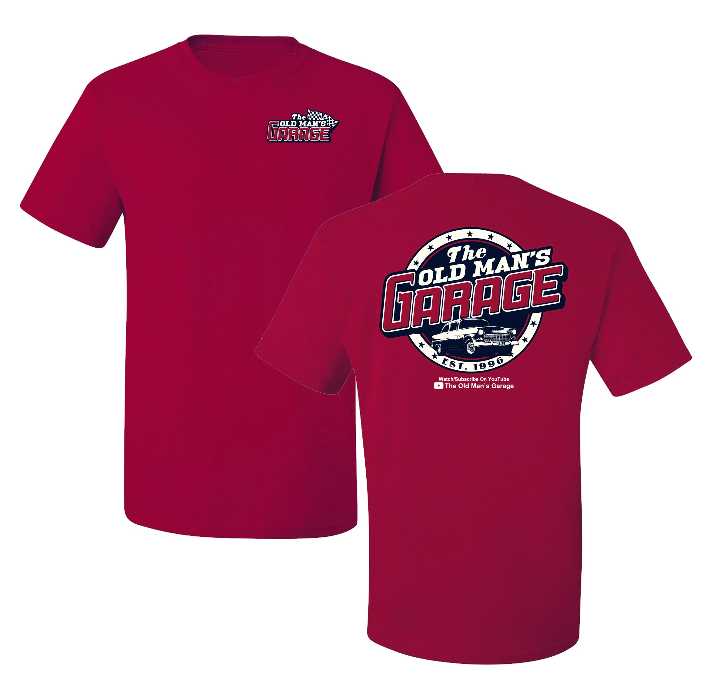 Old Man's Garage - T-Shirt - Cardinal Red