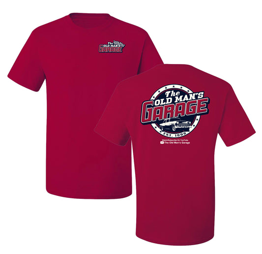 Old Man's Garage - T-Shirt - Cardinal Red