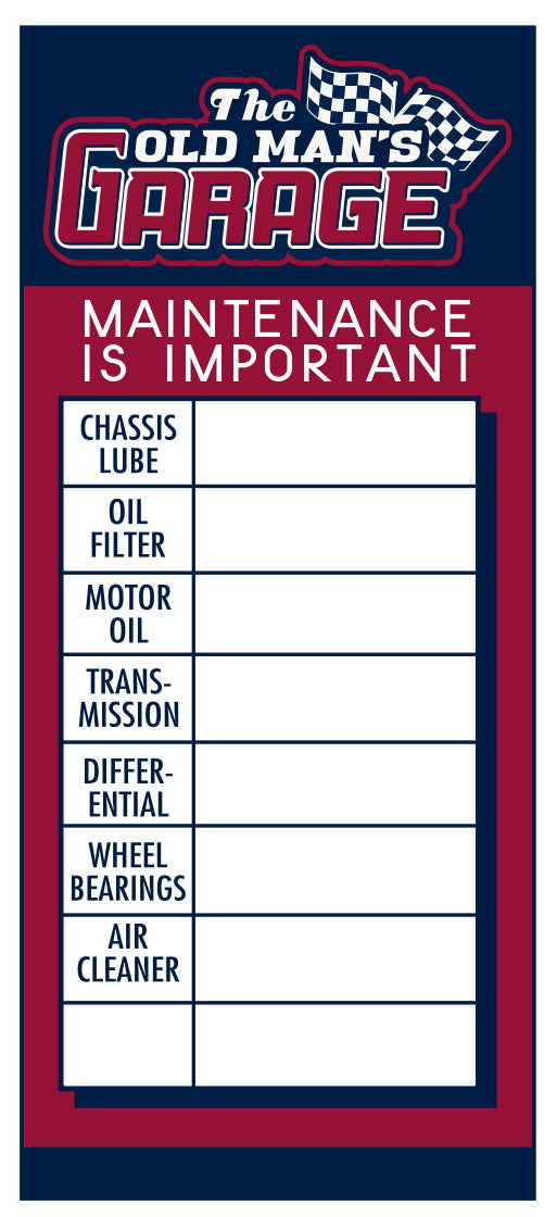 Decal 6 pack - Maintenance Is Important Service Decals